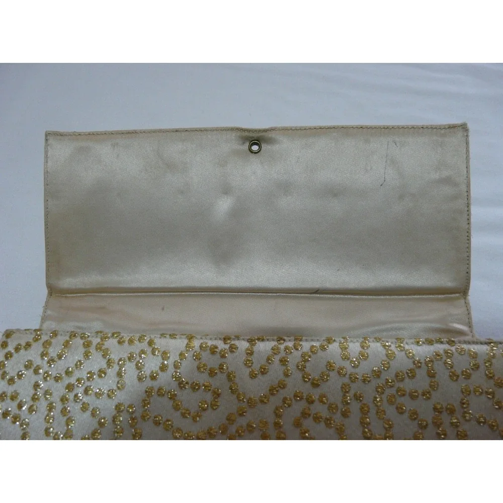 VTG Andrew Geller Evening Bag Gold Sparkly Clutch Handbag‎ Bling Dressy Formal